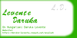 levente daruka business card